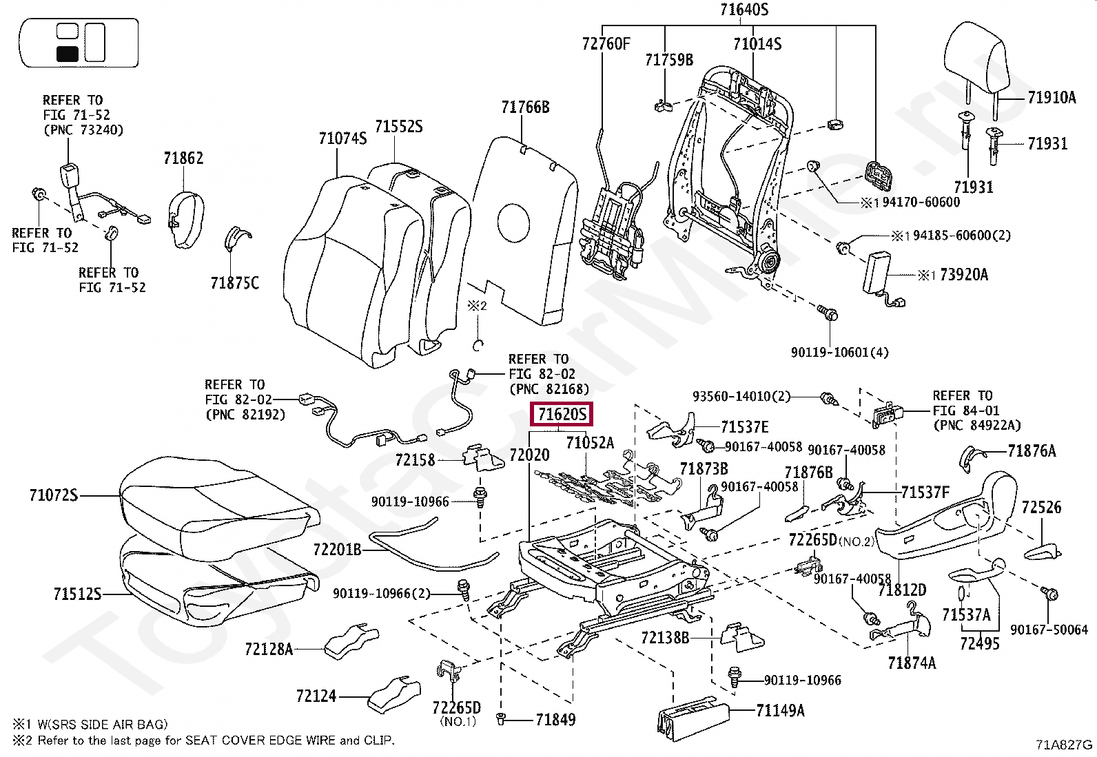 SPRING ASSY, FRONT SEAT CUSHION, LH(FOR SEPARATE TYPE) SPRING ASSY, FRONT SEAT CUSHION, LH(FOR SEPARATE TYPE) 7162060710