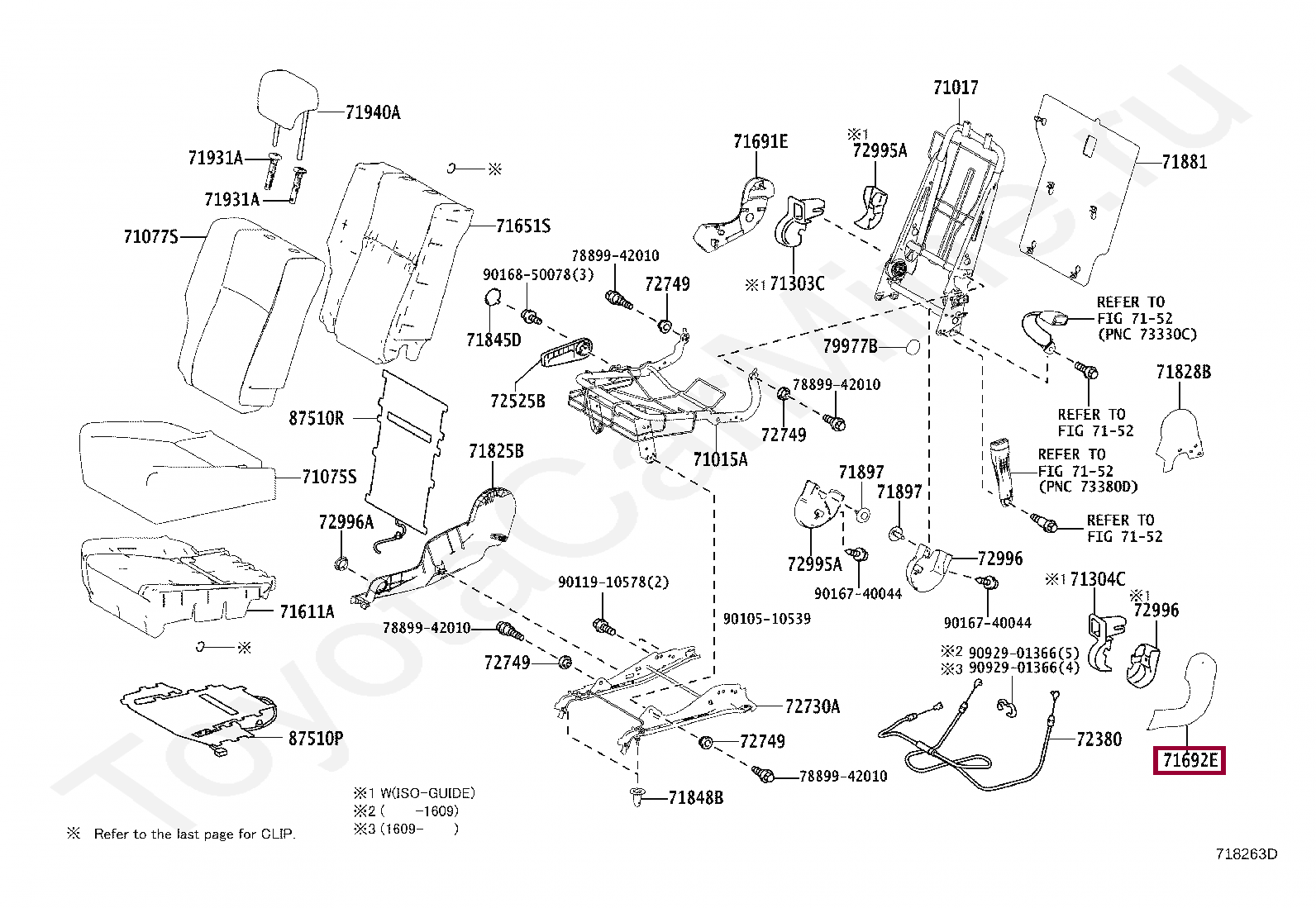 COVER, REAR SEAT CUSHION HINGE, NO.2 COVER, REAR SEAT CUSHION HINGE, NO.2 7169242030C0