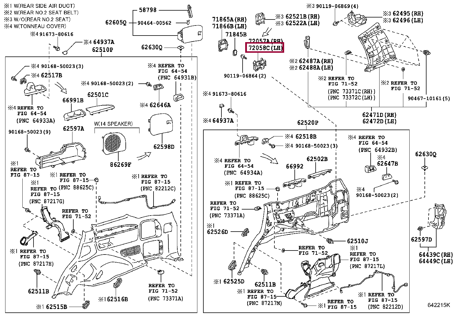 LEVER SUB-ASSY, REAR SEAT LOCK CONTROL, LH LEVER SUB-ASSY, REAR SEAT LOCK CONTROL, LH 7205860090C0