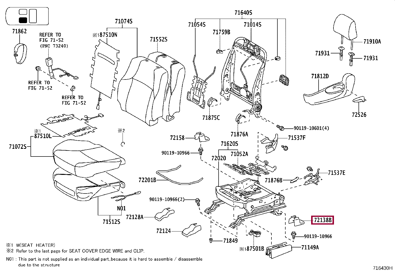 COVER, SEAT TRACK, LH COVER, SEAT TRACK, LH 7213860080C0