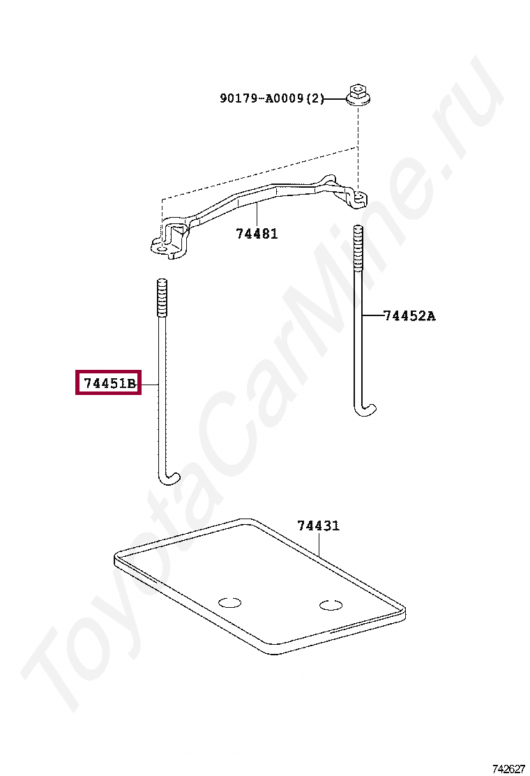 BOLT, BATTERY CLAMP BOLT, BATTERY CLAMP 744510C030