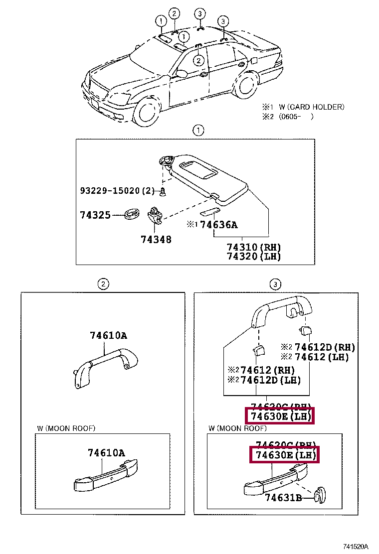 GRIP ASSY, ASSIST, REAR LH GRIP ASSY, ASSIST, REAR LH 7461030330B2