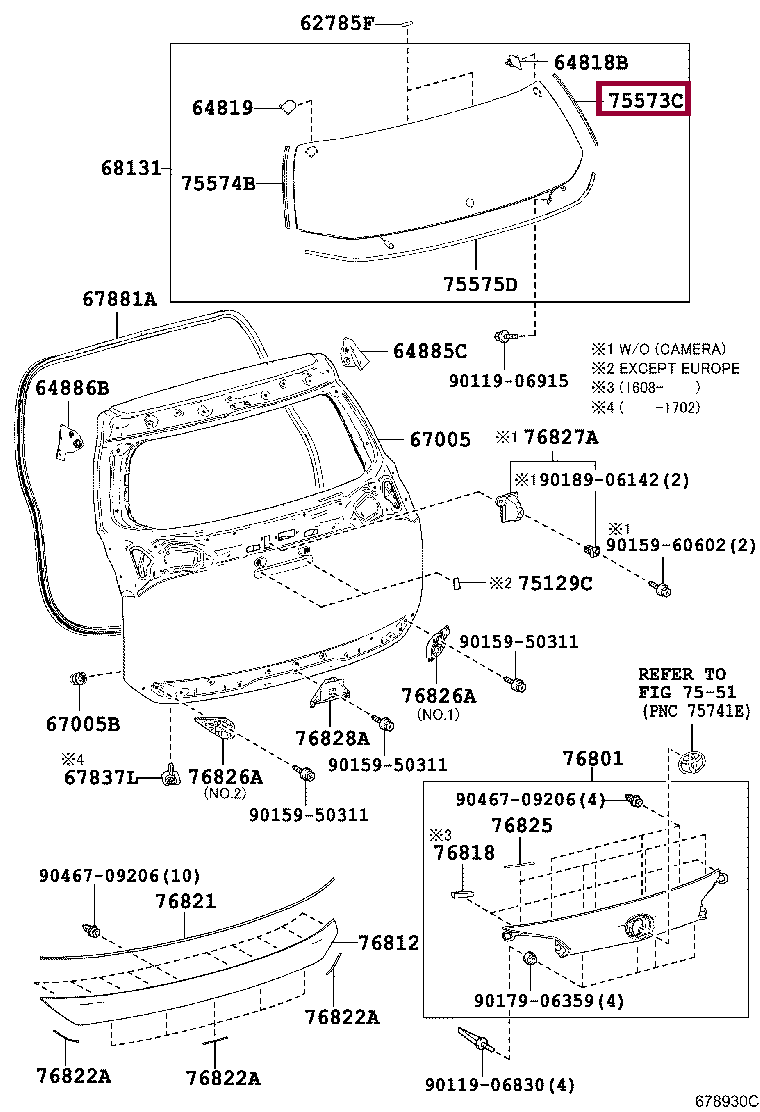 MOULDING, BACK WINDOW, OUTSIDE MOULDING, BACK WINDOW, OUTSIDE 755730R040