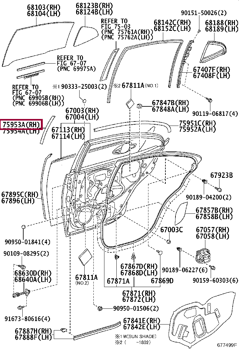 TAPE, BLACK OUT, INNER REAR RH TAPE, BLACK OUT, INNER REAR RH 7597733030