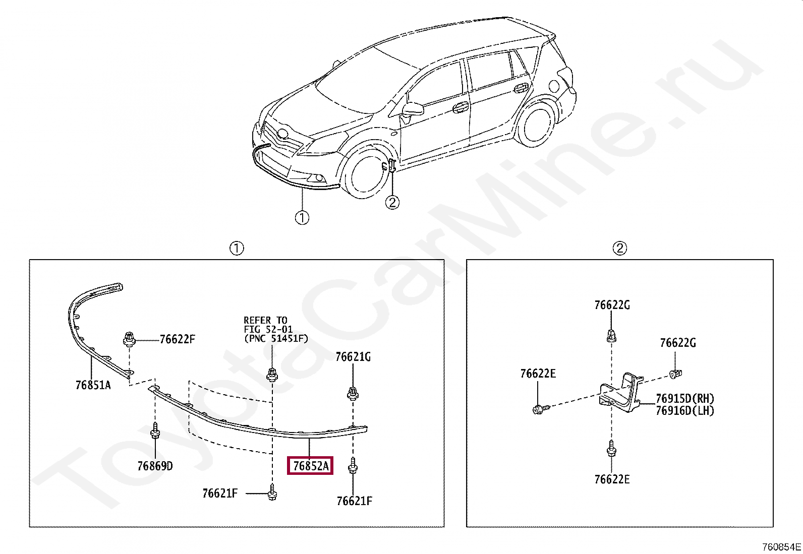 Спойлер переднего бампера, левый Спойлер переднего бампера, левый 768520F050