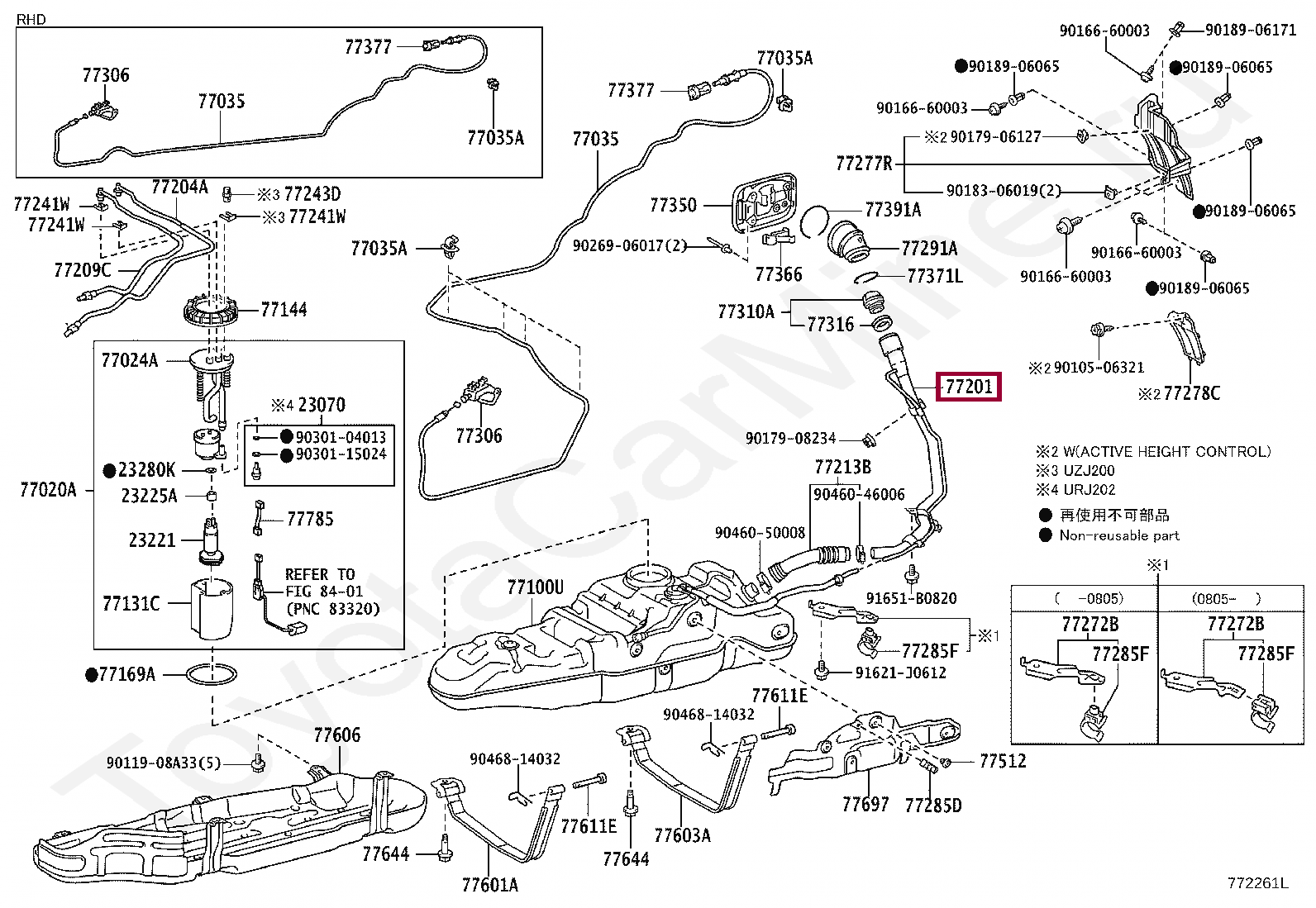 PIPE SUB-ASSY, FUEL TANK INLET PIPE SUB-ASSY, FUEL TANK INLET 7720160E40