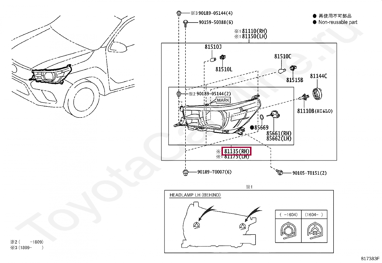 Фара правая 811300K692 Фара правая 811300K692 811300K692