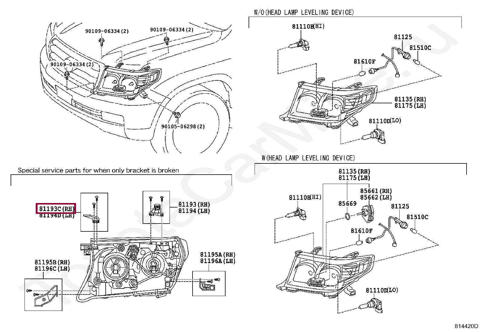 Крепеж фары Крепеж фары 8119360130