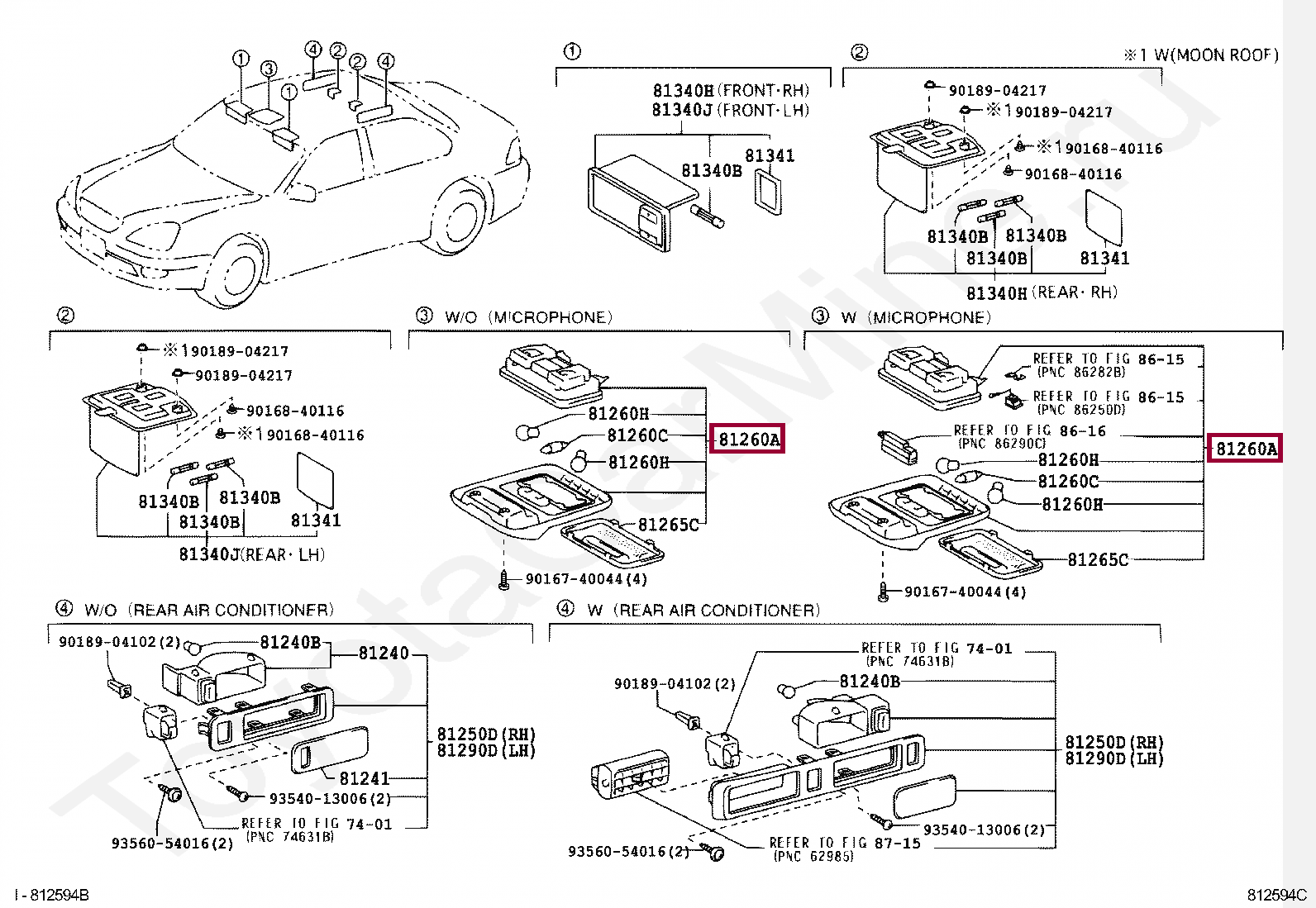 LAMP ASSY, MAP LAMP ASSY, MAP 8126050340A0
