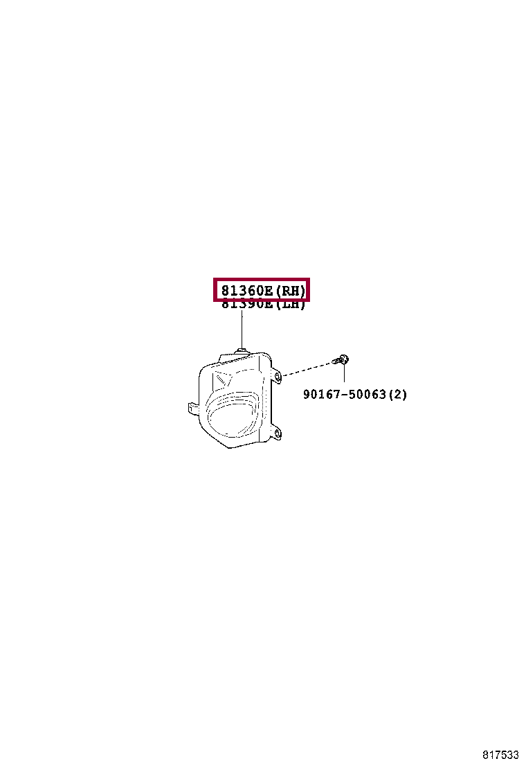LAMP ASSY, CORNERING, RH LAMP ASSY, CORNERING, RH 8136048130