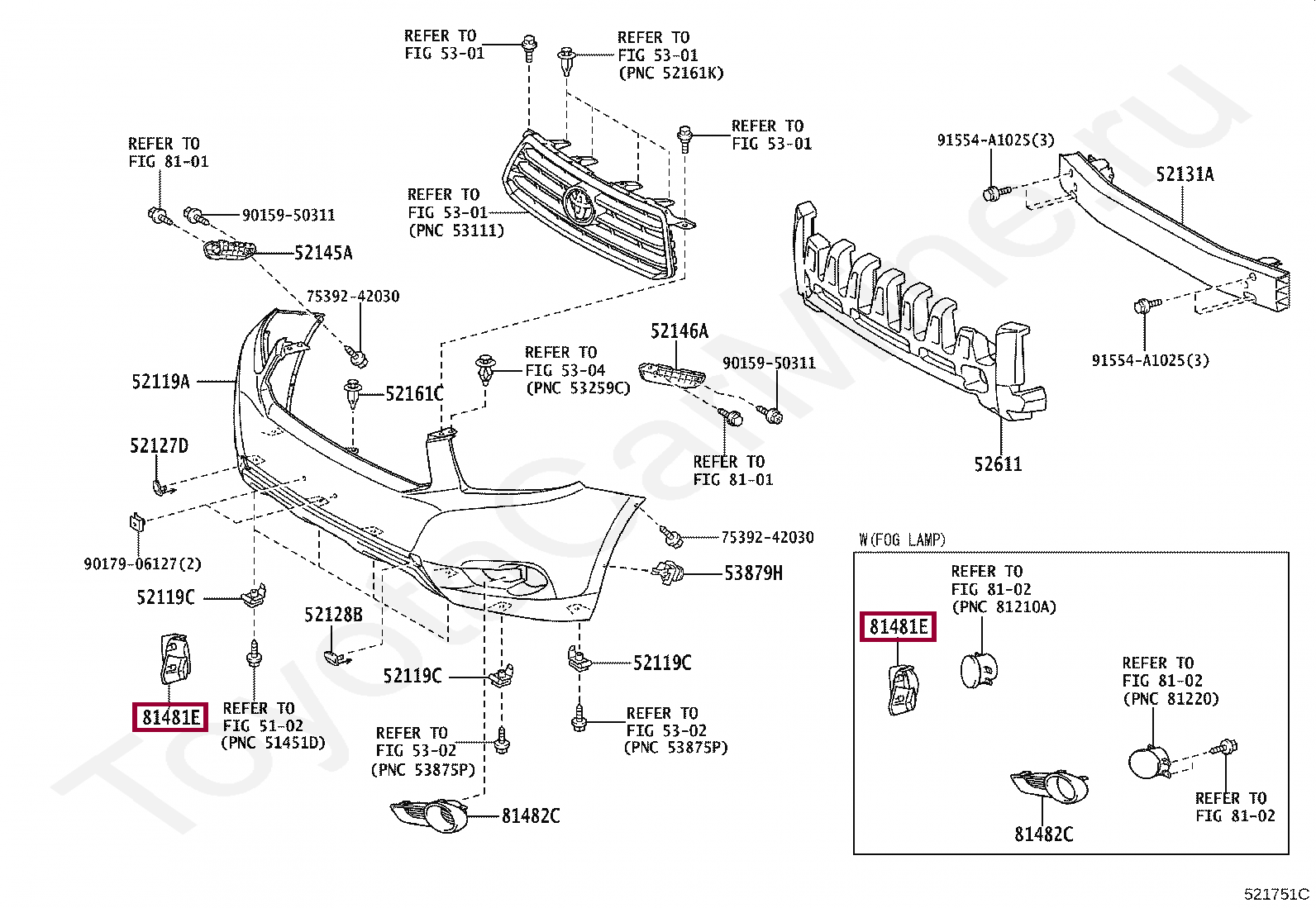 Накладка ПТФ правая Накладка ПТФ правая 8148148110