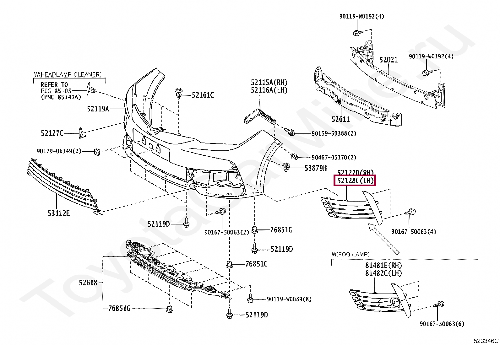 COVER, FRONT BUMPER HOLE, LH COVER, FRONT BUMPER HOLE, LH 8148202600