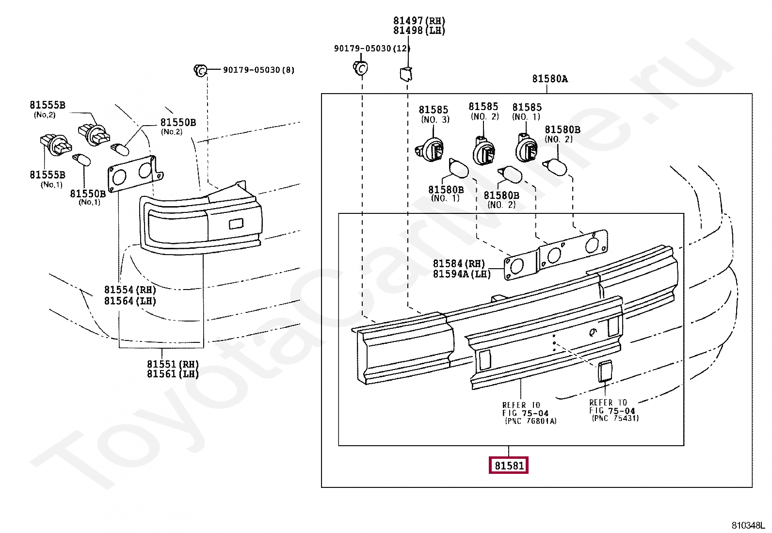 LENS, REAR LAMP LENS, REAR LAMP 8158140050