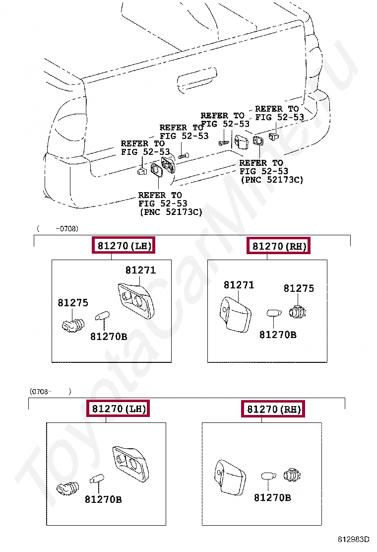 LAMP ASSY, LICENSE PLATE LAMP ASSY, LICENSE PLATE 816900C022