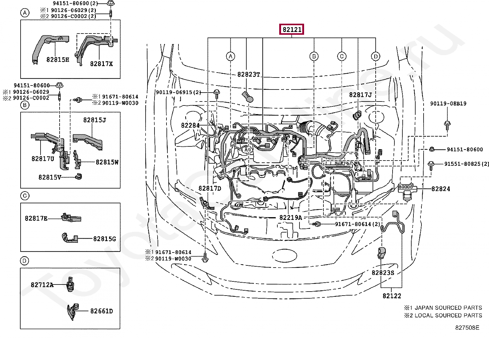 WIRE, ENGINE WIRE, ENGINE 8212106Q10