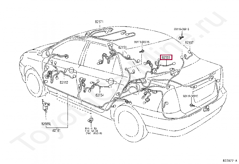 WIRE, REAR DOOR, NO.2 WIRE, REAR DOOR, NO.2 8215312460