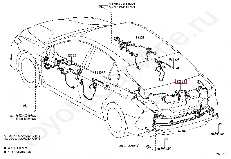 WIRE, LUGGAGE ROOM, NO.1 WIRE, LUGGAGE ROOM, NO.1 8218106S40