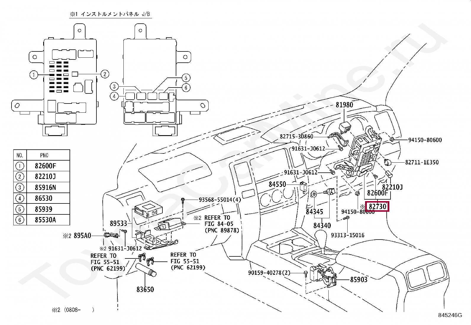 Предохранитель круиз контроля тойота Запчасти Тойота: BLOCK ASSY, INSTRUMENT PANEL JUNCTION (8273035360)