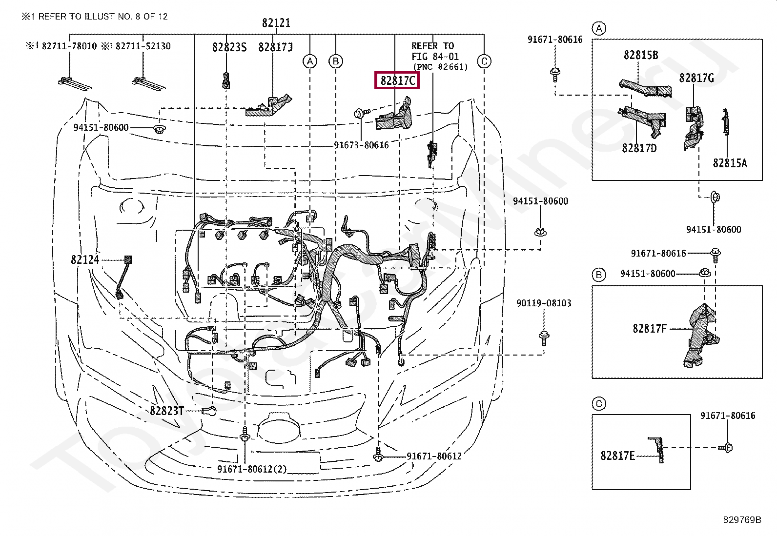 PROTECTOR, WIRING HARNESS, NO.4 PROTECTOR, WIRING HARNESS, NO.4 8281742520