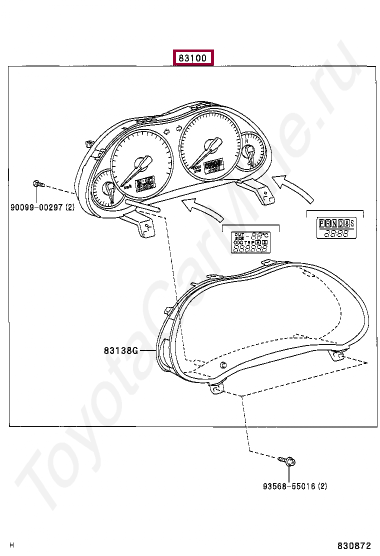METER ASSY, COMBINATION METER ASSY, COMBINATION 8380005D80
