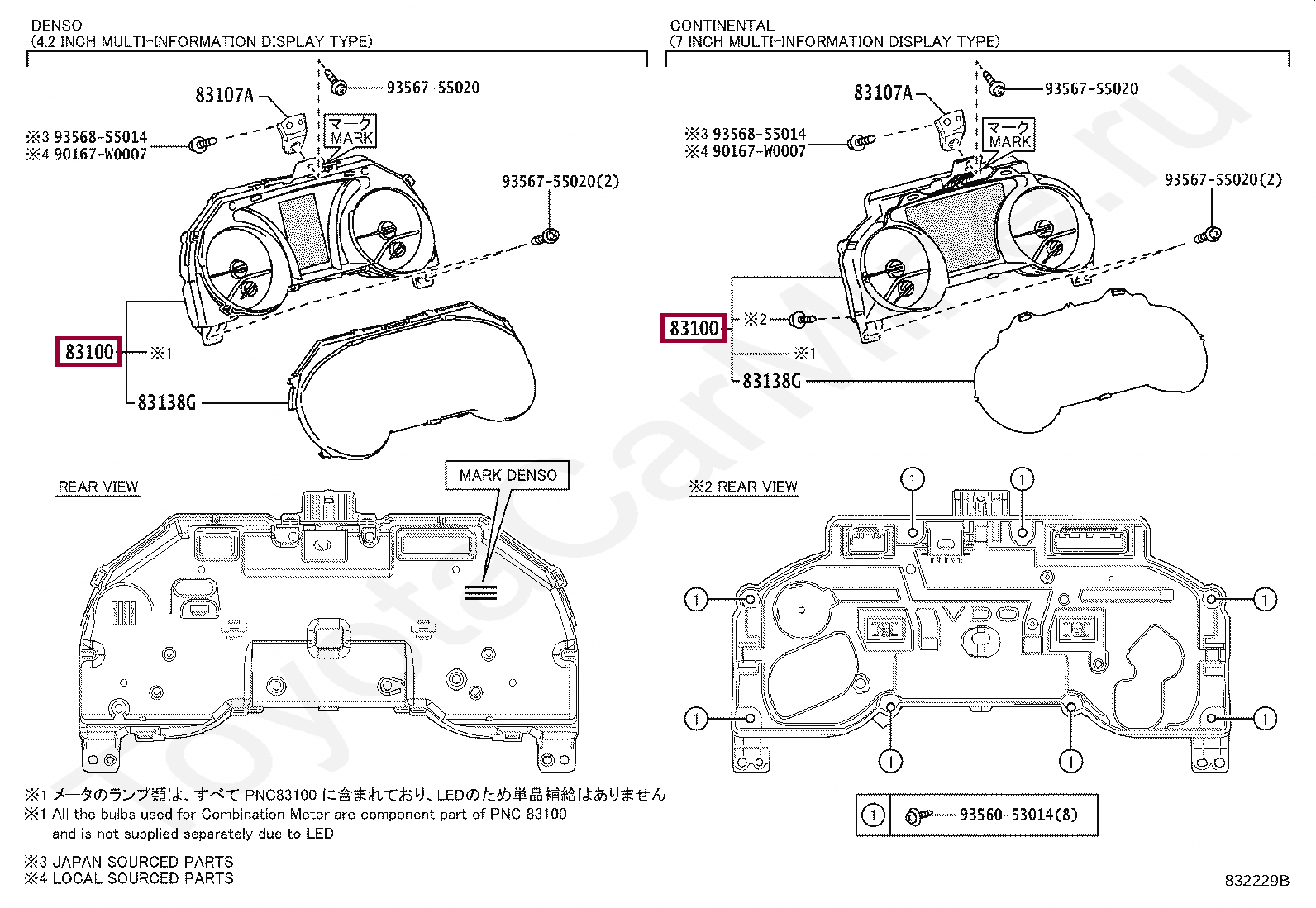 METER ASSY, COMBINATION METER ASSY, COMBINATION 838000XF00