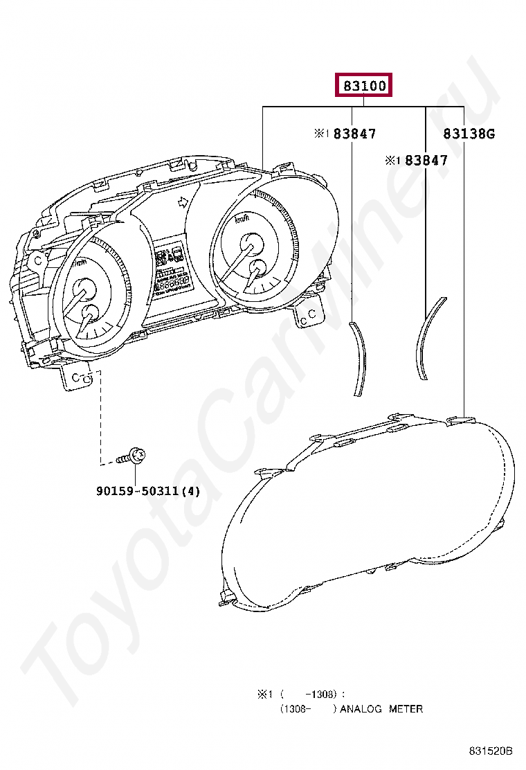 METER ASSY, COMBINATION METER ASSY, COMBINATION 838006AN12