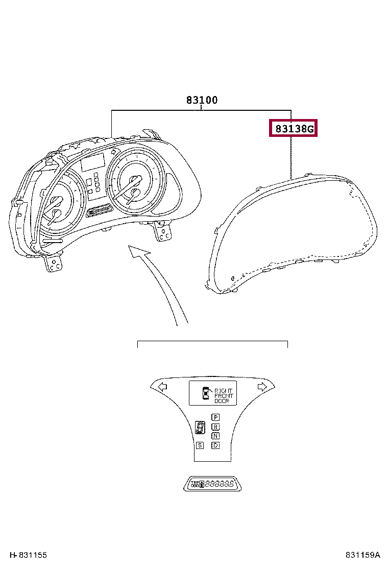 GLASS, COMBINATION METER GLASS, COMBINATION METER 8385253730