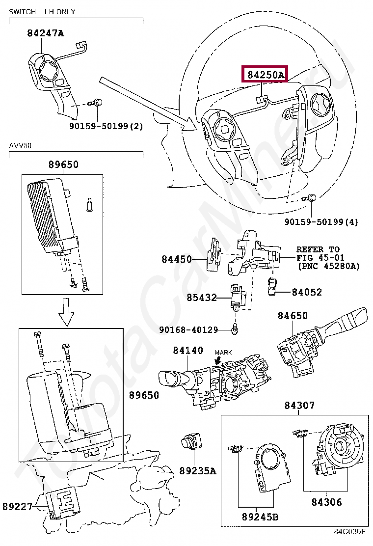 SWITCH ASSY, STEERING PAD SWITCH ASSY, STEERING PAD 8425033340