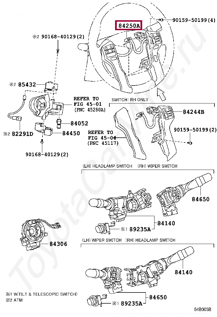 SWITCH ASSY, STEERING PAD SWITCH ASSY, STEERING PAD 8425060180B0