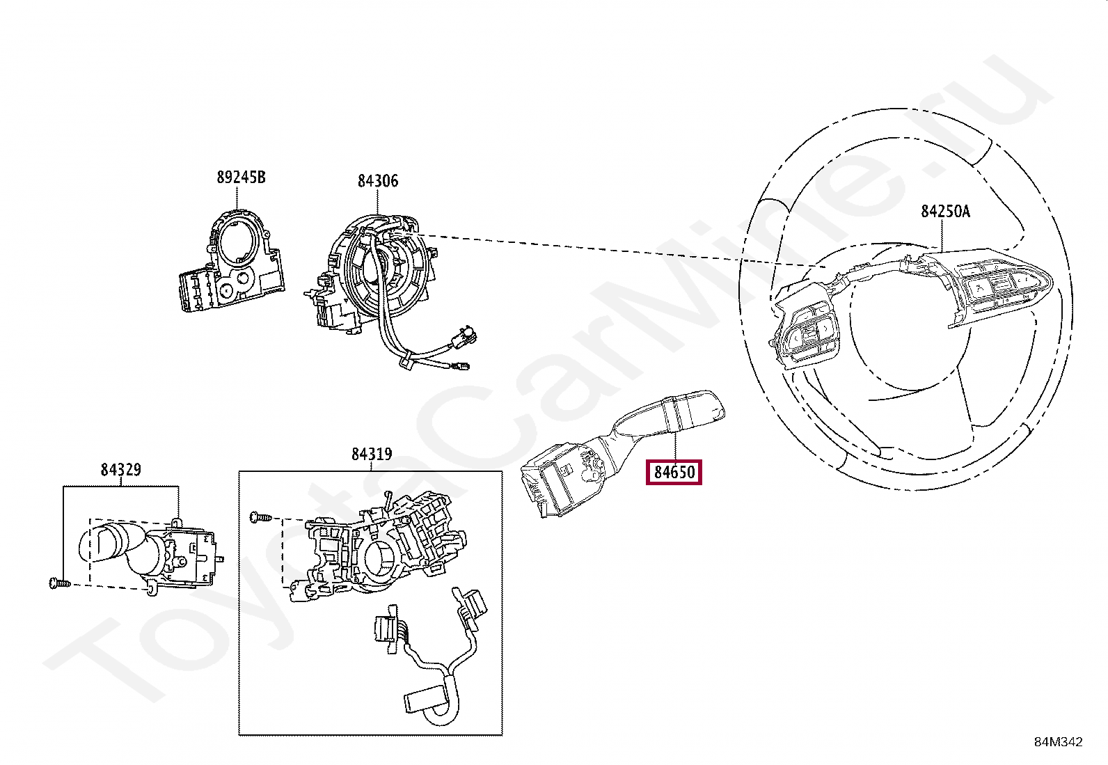 SWITCH ASSY, WINDSHIELD WIPER SWITCH ASSY, WINDSHIELD WIPER 8465233600