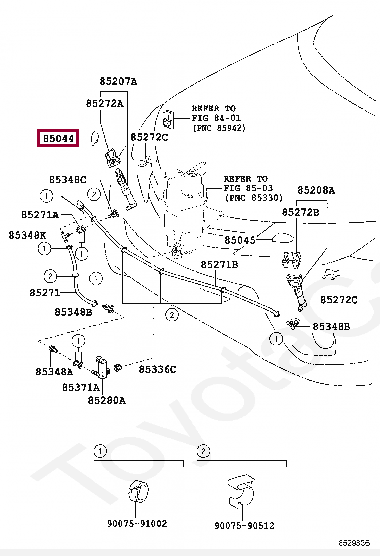 NOZZLE SUB-ASSY, TYPE1 H/LAMP WASHER, RH NOZZLE SUB-ASSY, TYPE1 H/LAMP WASHER, RH 8504442150C1