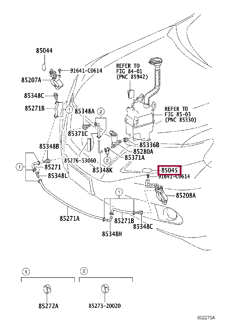 NOZZLE SUB-ASSY, TYPE1 H/LAMP WASHER, LH NOZZLE SUB-ASSY, TYPE1 H/LAMP WASHER, LH 8504548010C2