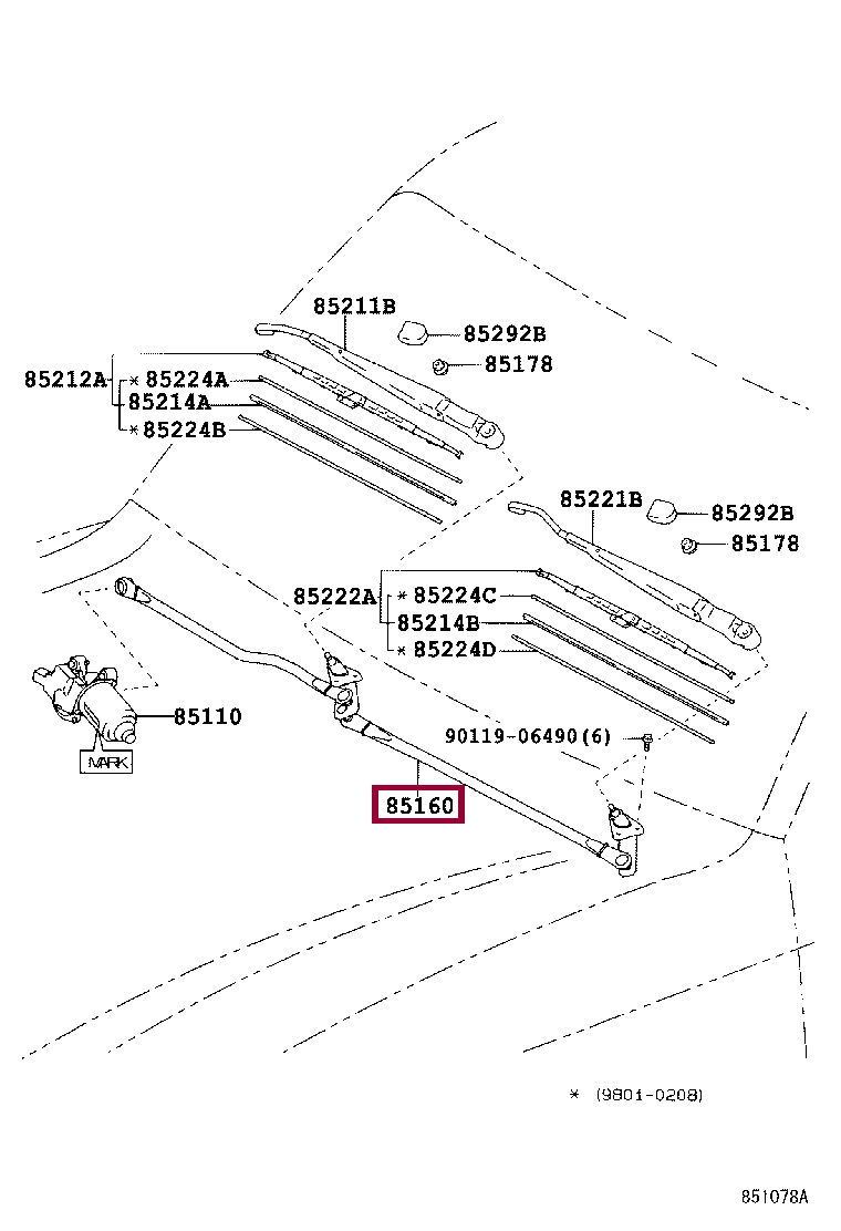 Трапеция стеклоочистителя Трапеция стеклоочистителя 8515060240