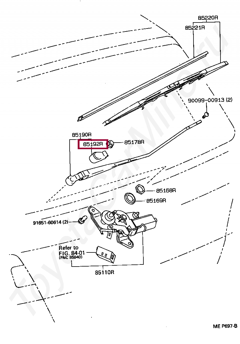 COVER, REAR WIPER ARM COVER, REAR WIPER ARM 8519213060