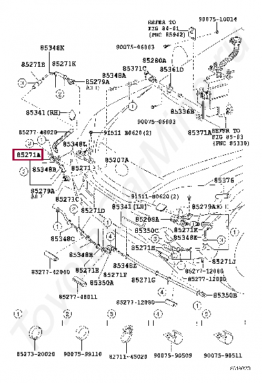 HOSE, HEADLAMP CLEANER, NO.2 HOSE, HEADLAMP CLEANER, NO.2 8527560030
