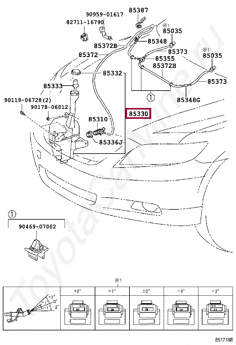 JAR ASSY, WINDSHIELD WASHER JAR ASSY, WINDSHIELD WASHER 8535533090