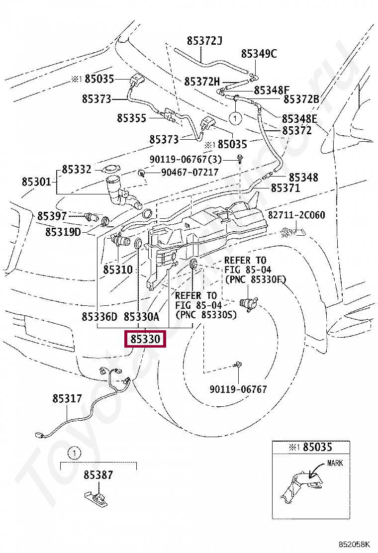 БАЧОК ОМЫВАТЕЛЯ БАЧОК ОМЫВАТЕЛЯ 8535560210