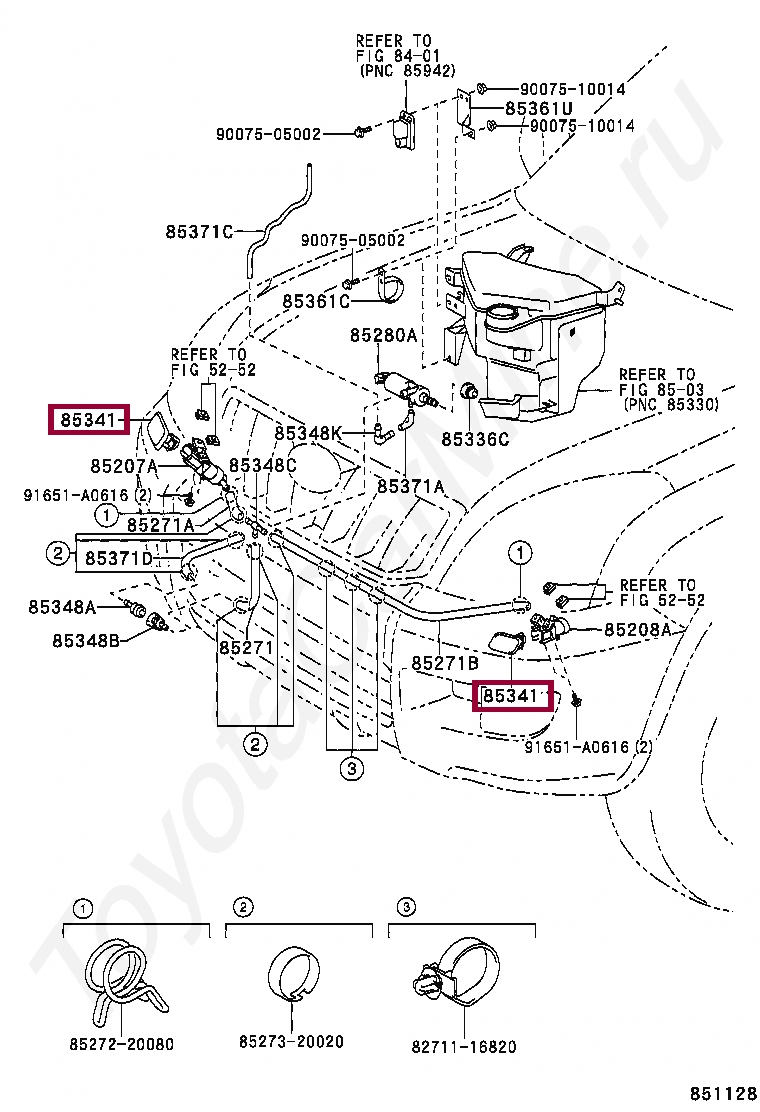 NOZZLE, HEADLAMP CLEANER WASHER NOZZLE, HEADLAMP CLEANER WASHER 8538160100B0