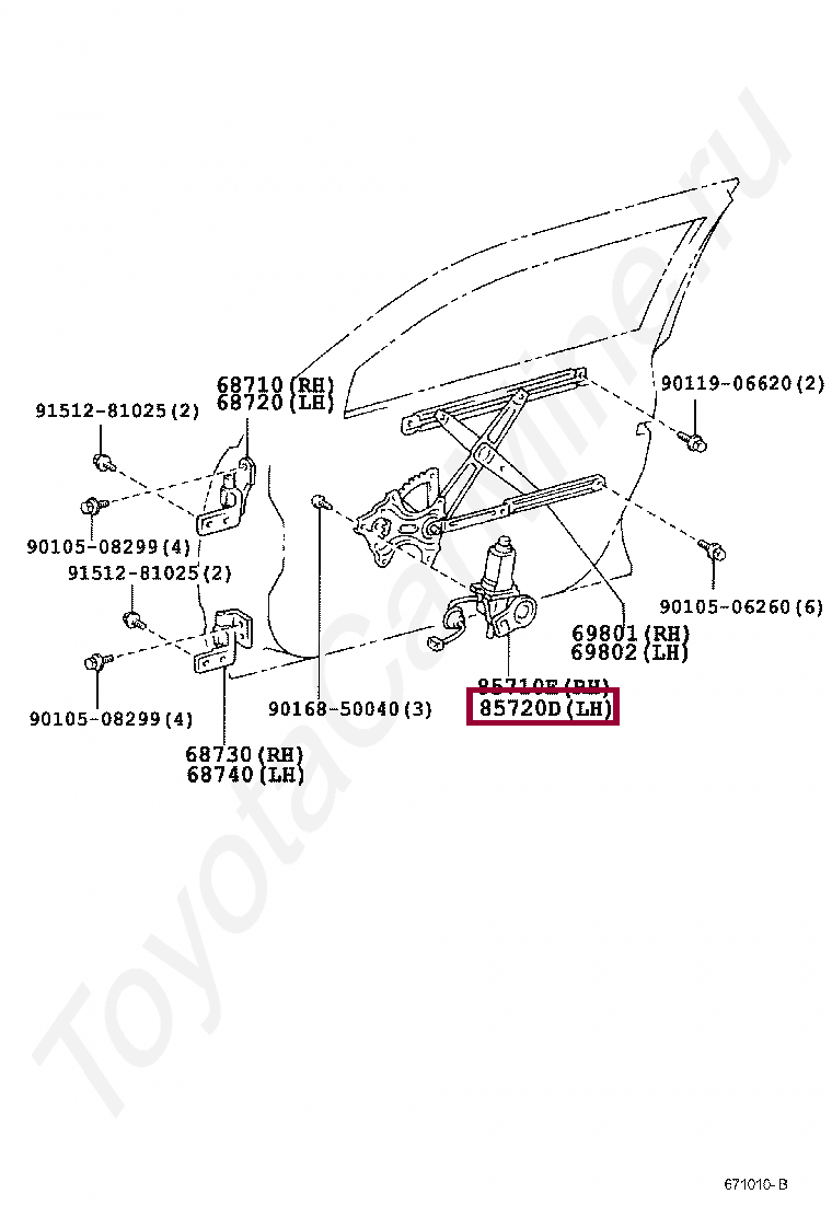 MOTOR ASSY, POWER WINDOW REGULATOR, LH MOTOR ASSY, POWER WINDOW REGULATOR, LH 8572030280