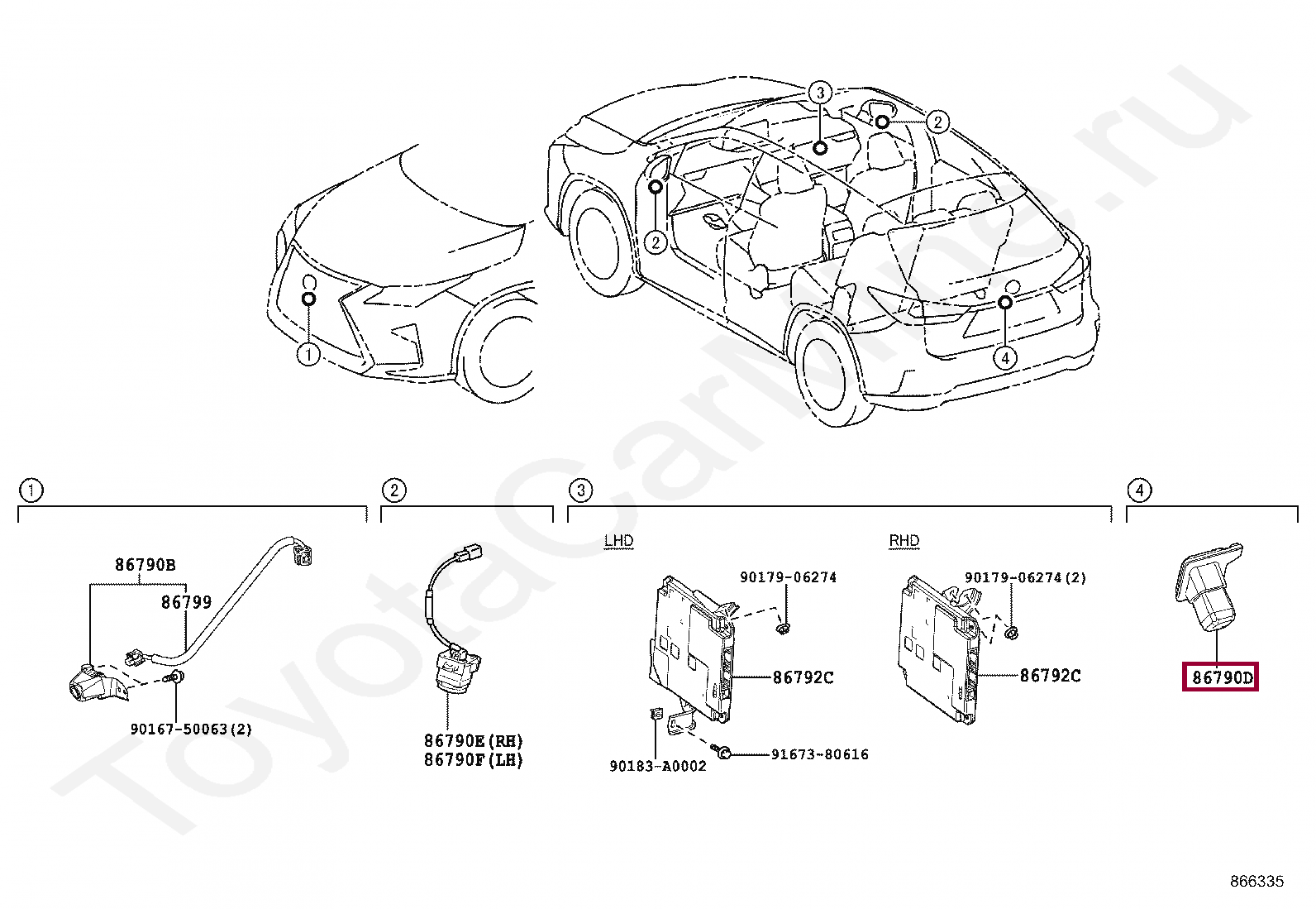 CAMERA ASSY, TELEVISION, RR CAMERA ASSY, TELEVISION, RR 867B048110
