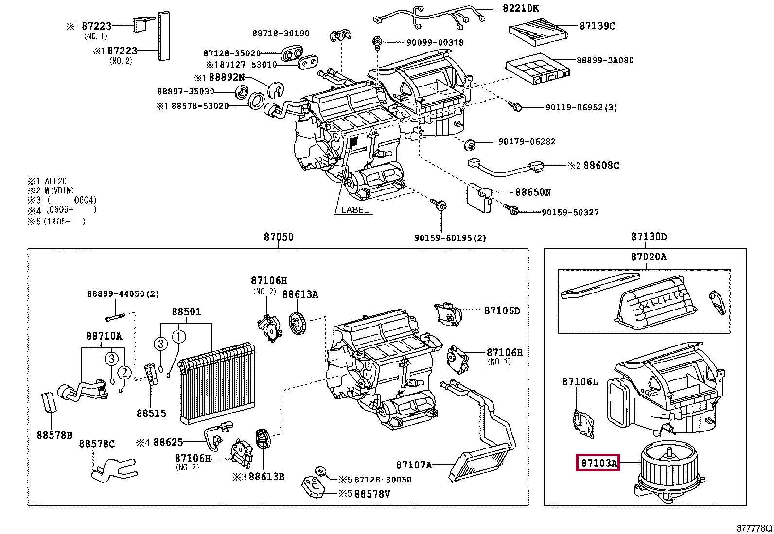 MOTOR SUB-ASSY, COOLING UNIT, W/FAN MOTOR SUB-ASSY, COOLING UNIT, W/FAN 8710330451