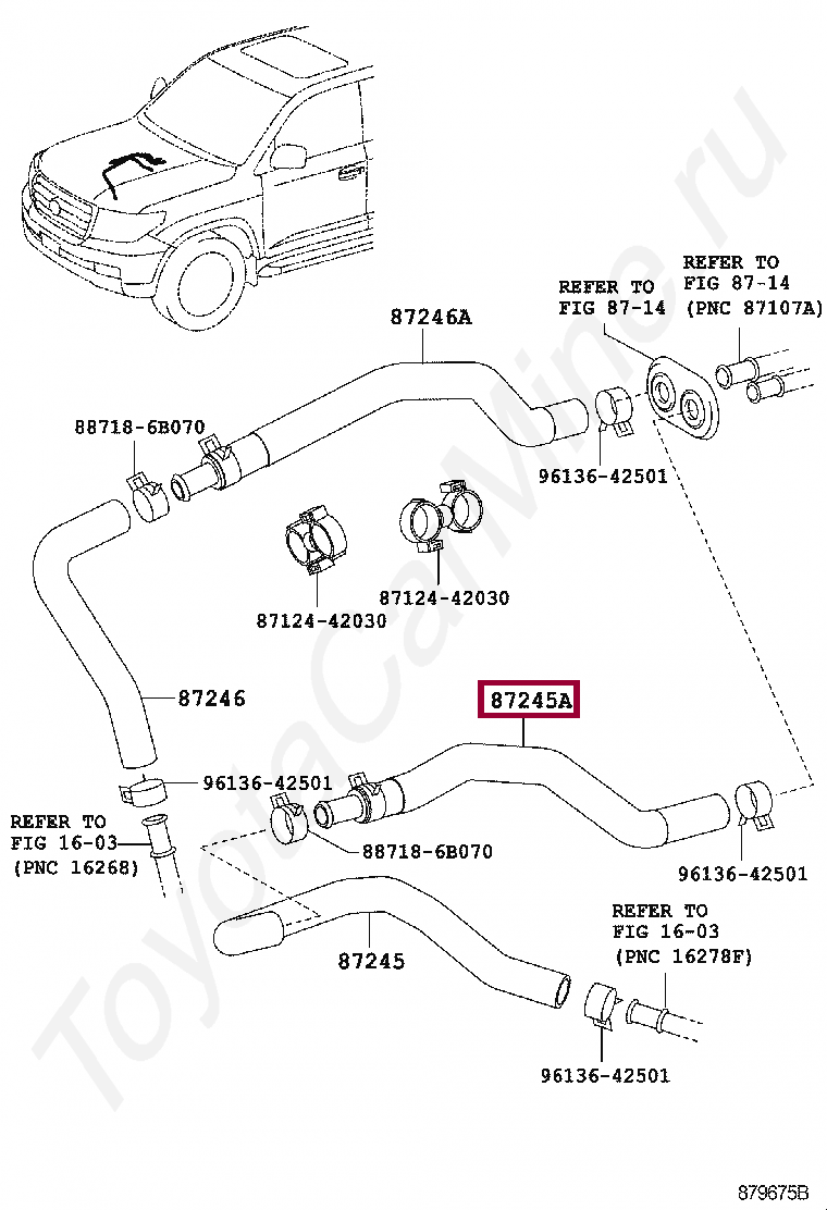 HOSE, HEATER WATER, INLET A HOSE, HEATER WATER, INLET A 8720960B81