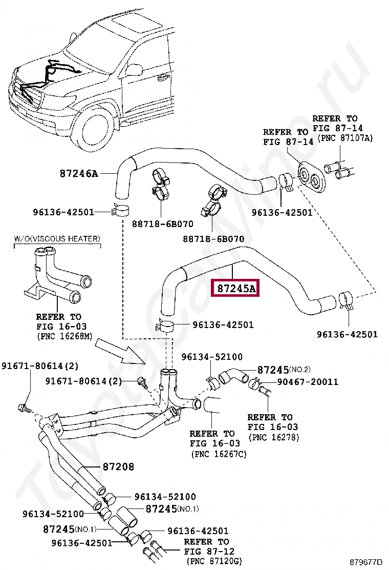 HOSE, HEATER WATER, INLET A HOSE, HEATER WATER, INLET A 8720960C22