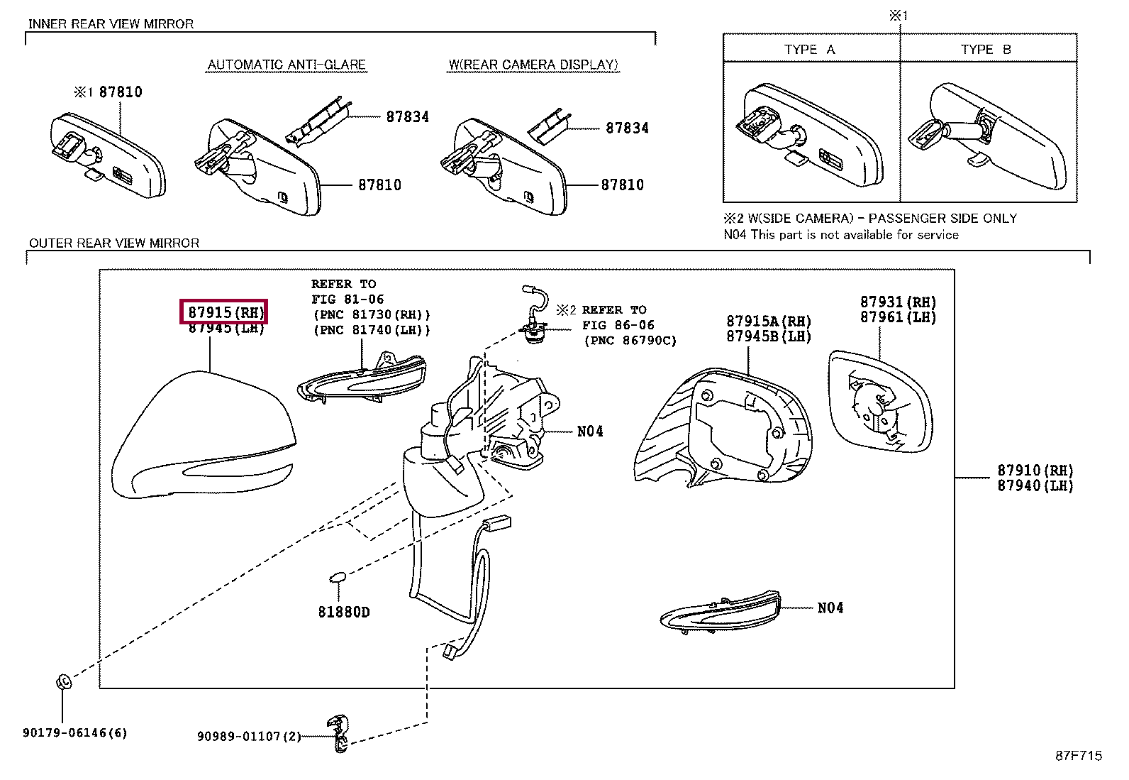 COVER, OUTER MIRROR, RH COVER, OUTER MIRROR, RH 8791A48421A0