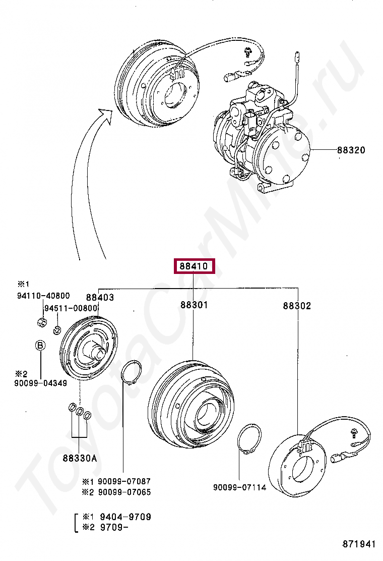 CLUTCH ASSY, MAGNET CLUTCH ASSY, MAGNET 8841042030