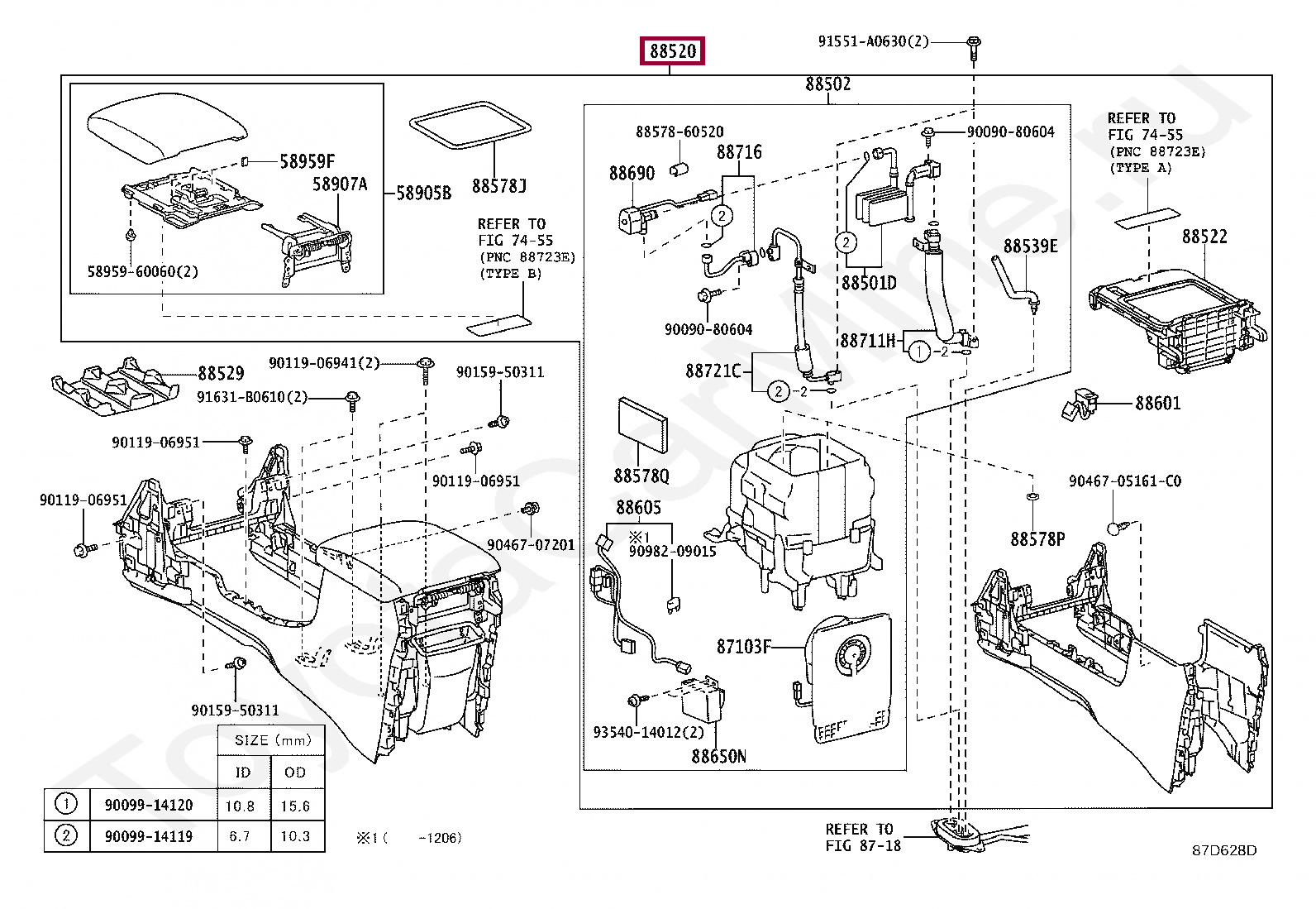 BOX ASSY, COOLING BOX ASSY, COOLING 8852060401C0