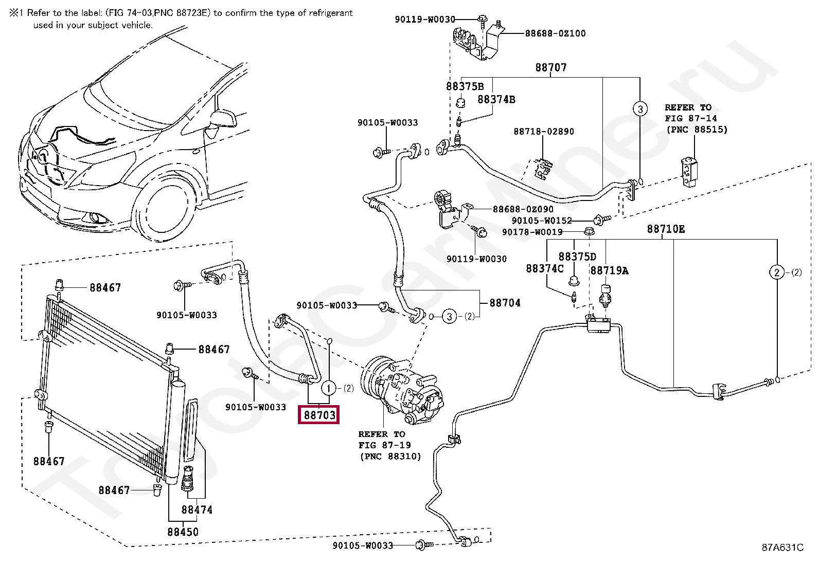 HOSE SUB-ASSY, DISCHARGE HOSE SUB-ASSY, DISCHARGE 8870302770