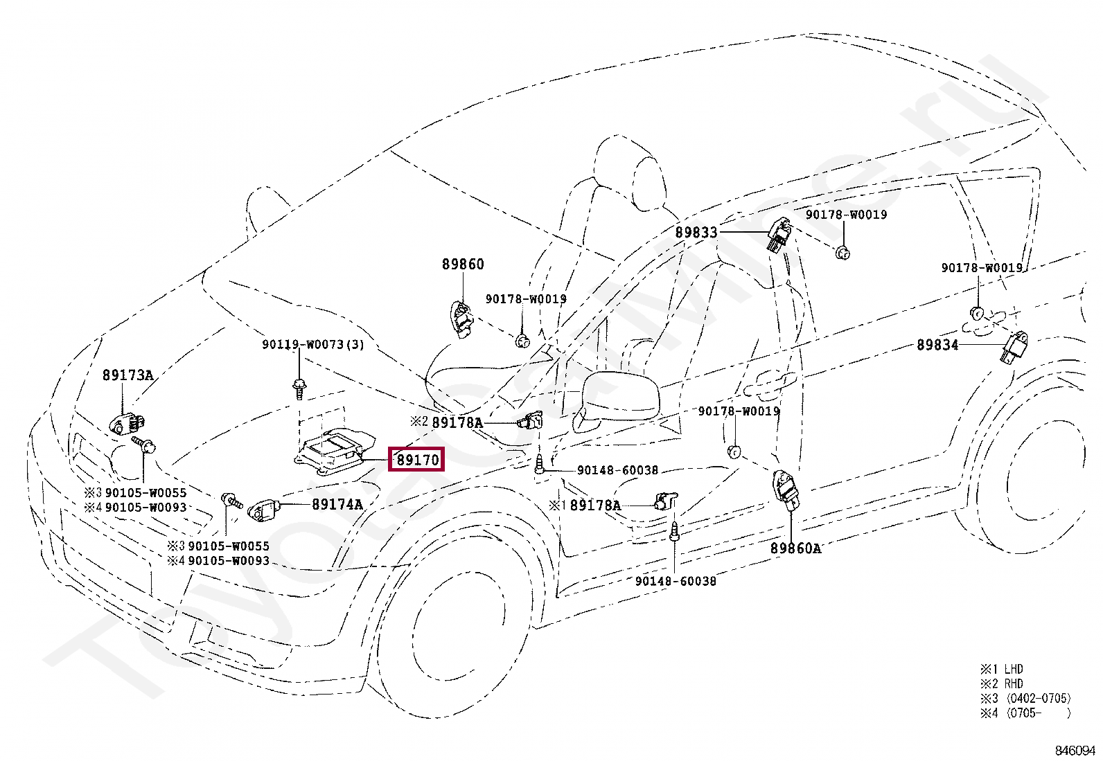 SENSOR ASSY, AIR BAG SENSOR ASSY, AIR BAG 891700F012