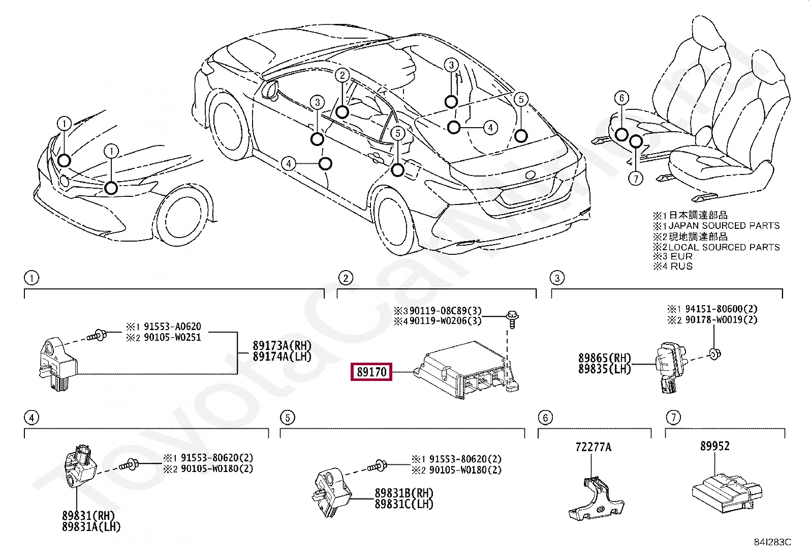 SENSOR ASSY, AIR BAG SENSOR ASSY, AIR BAG 8917033750