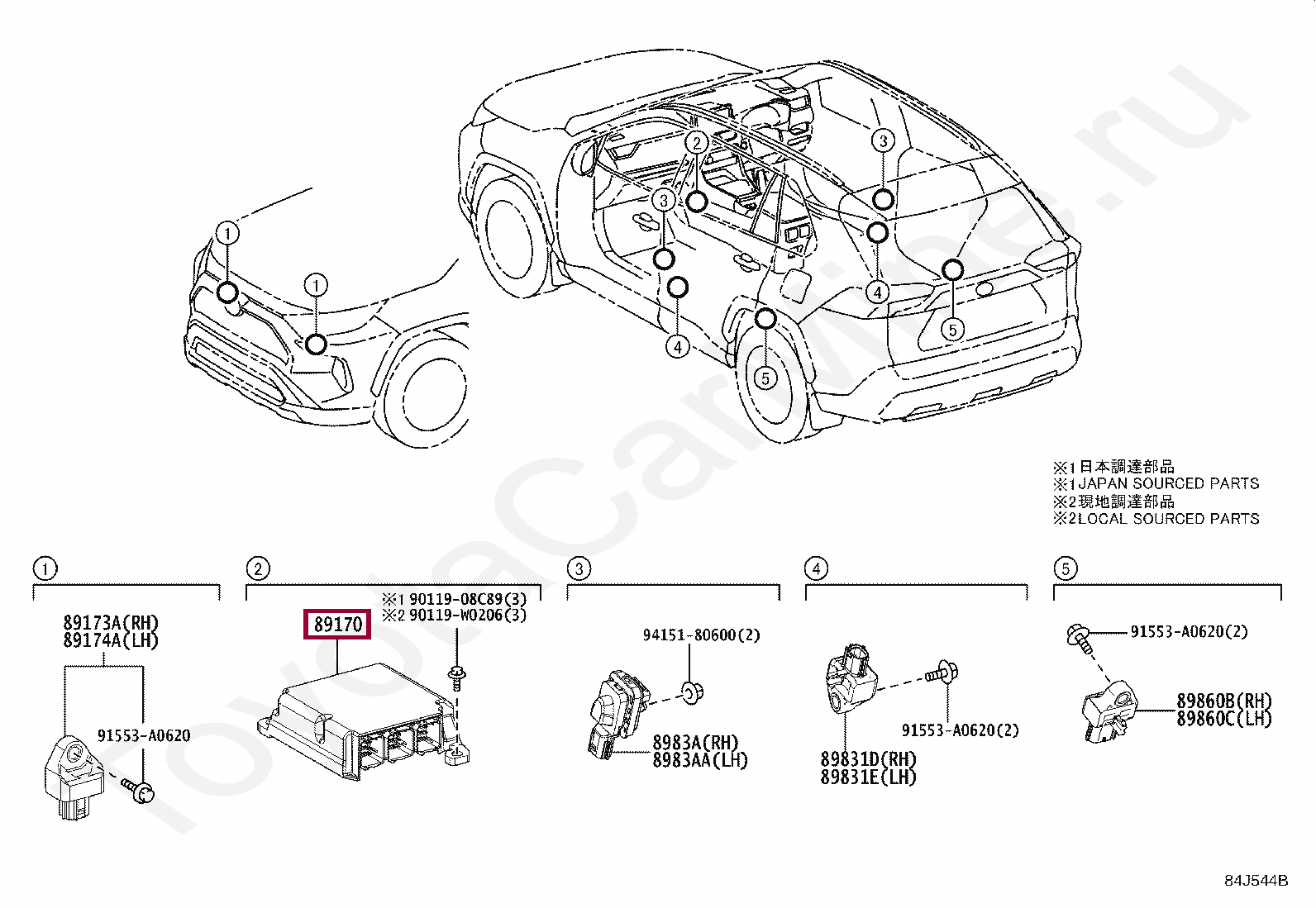 SENSOR ASSY, AIR BAG SENSOR ASSY, AIR BAG 8917042A70